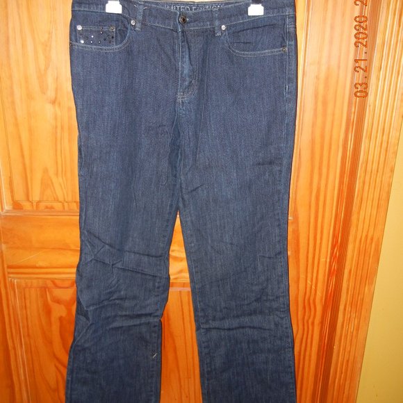 New York & Company Jeans Limited Edition Dark Stonewash Bling Jeans Sz 2 Wjs15 Poshmark